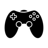 icono de glifo de sala de juegos. gamepad. controlador de videojuegos. Área de recreación comunitaria. espacio para pasar tiempo con amigos. palanca de mando. símbolo de silueta. espacio negativo. vector ilustración aislada