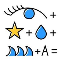 Rebus color icon. Conundrum, brainteaser. Abstract reasoning. Ingenuity, intelligence, knowledge test. Brain teaser. Problem solving. Solution finding. Isolated vector illustration