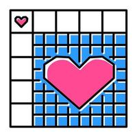 icono de color de cuadrícula de rompecabezas de nonogram. picross, grilletes. juego de números lógicos. crucigrama japonés. ejercicio mental. prueba de ingenio. acertijo. búsqueda de solución. ilustración vectorial aislada vector