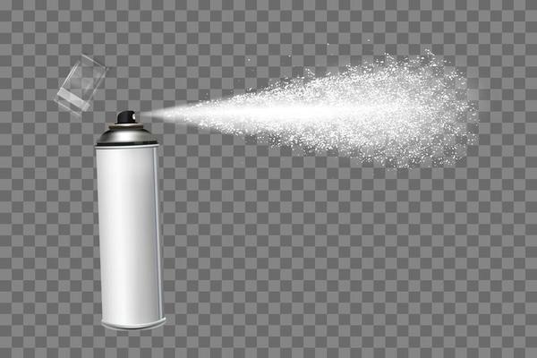 Spray can isolated on a transparent background.