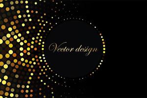 semitono dorado con lentejuelas redondas alrededor del círculo. textura para su diseño, tarjetas de visita, invitaciones, publicidad, año nuevo, saludos navideños, decoraciones. fondo abstracto vector