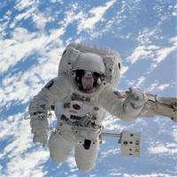 Astronaut Michael Gernhardt during extravehicular activity