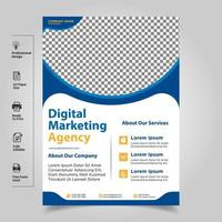 Digital marketing agency flayer template vector