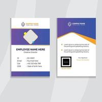 Modern id card template design vector