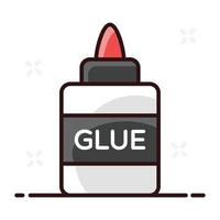 Glue bottle a sticky stationery vector