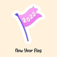 bandera de año nuevo vector