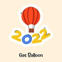 Gas Balloons and New year celebration vector