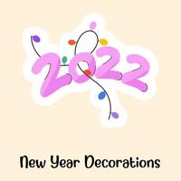 decoraciones de año nuevo vector