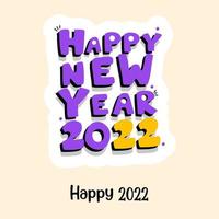 feliz celebración del año nuevo 2022 vector