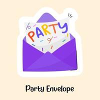 Party Envelope and invitation vector