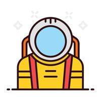 icono de estilo de moda de astronauta vector