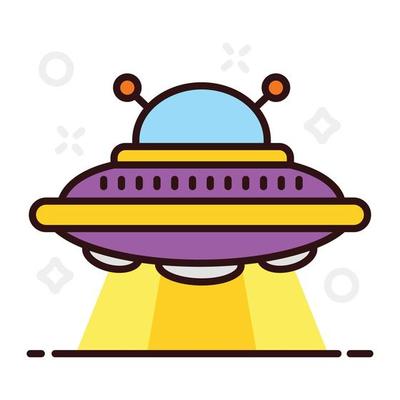 Alien spaceship icon design