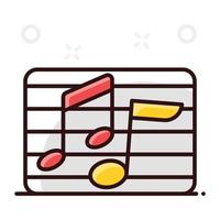 Music note, song melody or tune vector