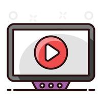 online video icon vector