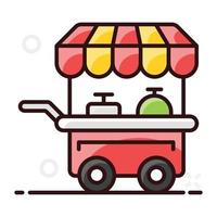 Cloche on handcart showing concept vector