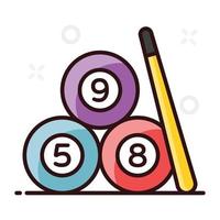 Trendy style icon of billiard vector