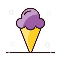 Sweet gelato ice cream vector