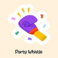 Party Time whistle vector