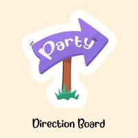 Direction Board and Post vector