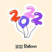 2022 party Balloons vector