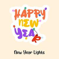 New Year Lights vector