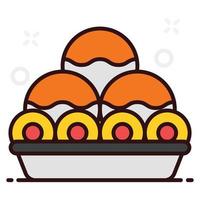 Laddus in a tray vector design