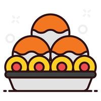 Laddus in a tray vector design