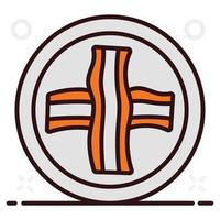 An icon design of bacon vector