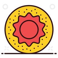 A pitted chocolate chip cookie vector