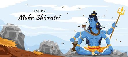 maha shivratri fondo vector