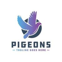 Pigeon vector logo design