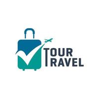 modern holiday travel agency logo vector