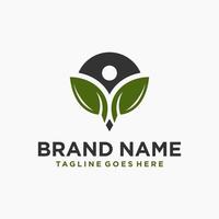 natural health modern logo vector