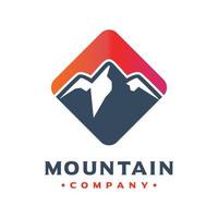 montaña logo diseña tu empresa vector