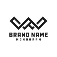 monogram logo design letter w vector