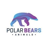 logotipo de color de piel de oso animal vector