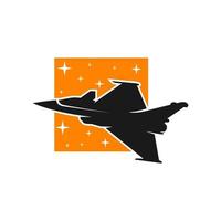 Fighter plane maneuver logo vector