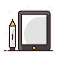 Graphic tablet icon vector