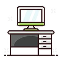 Workspace icon design employee vector