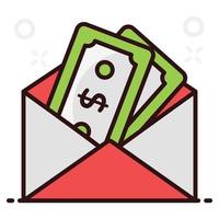 Dollars inside envelope monetize vector