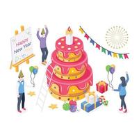 Party celebrations Cake vector