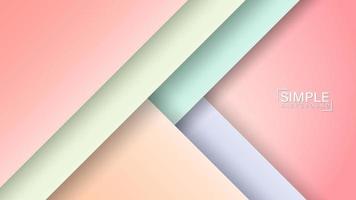 decoración abstracta papercut texturizada con capas o cintas y color pastel. Telón de fondo 3d. ilustración vectorial. plantilla de portada minimalista vector