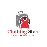 modern womens clothing shop logo vector