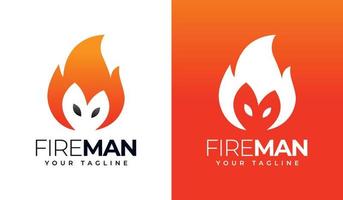 fireman logo design vector