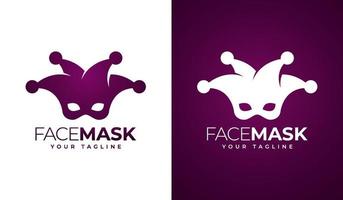 face mask logo design vector