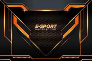 Vector Illustration Modern E-Sport Gaming Background with  orange  Color combination and Hexagon Pattern