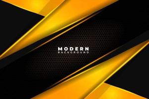 Elegant modern background with combination colors yellow and orange in Hexagon Pattern background vector