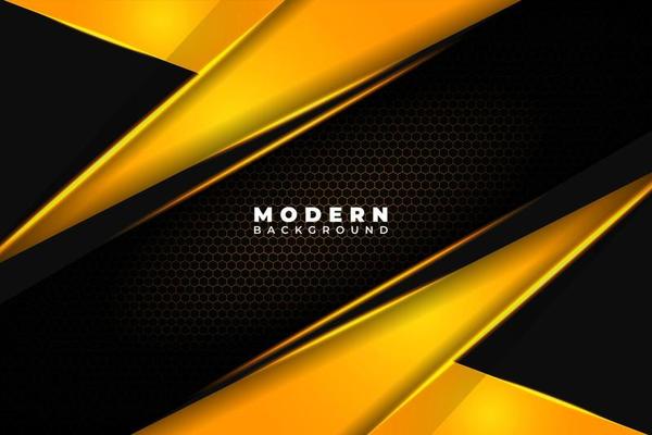 Elegant modern background with combination colors yellow and orange in Hexagon Pattern background