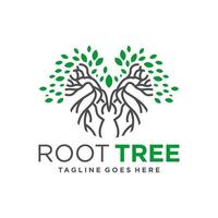 tree root symbol logo vector