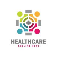 modern health community logo vector